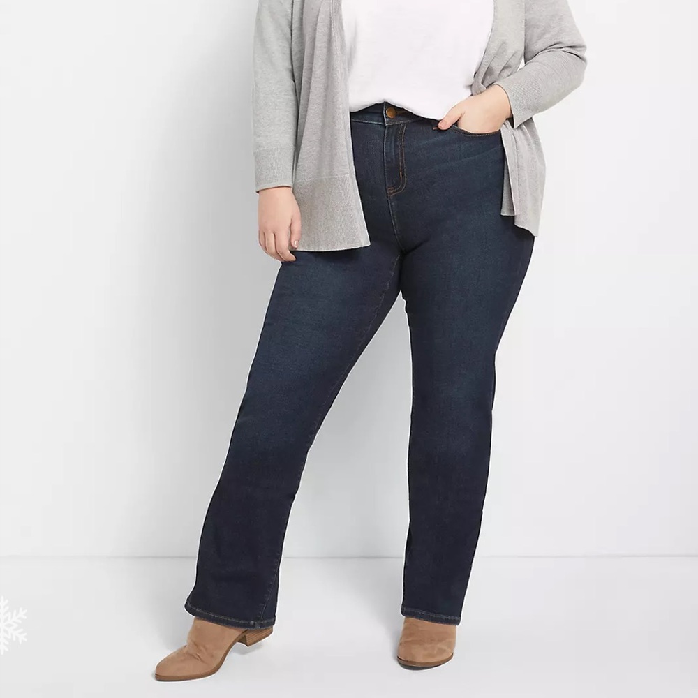 Lane Bryant Dark Blue Boot Cut Jeans